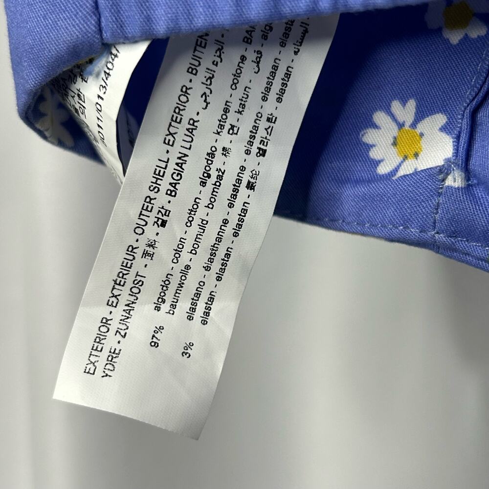 Zara daisy printed blue crop tank top womens size medium - Picture 2 of 7